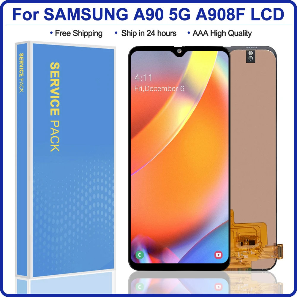 6 7 ''для SAMSUNG Galaxy A90 5G ЖК сенсорный экран дигитайзер сборка Замена для Samsung A908 A908N