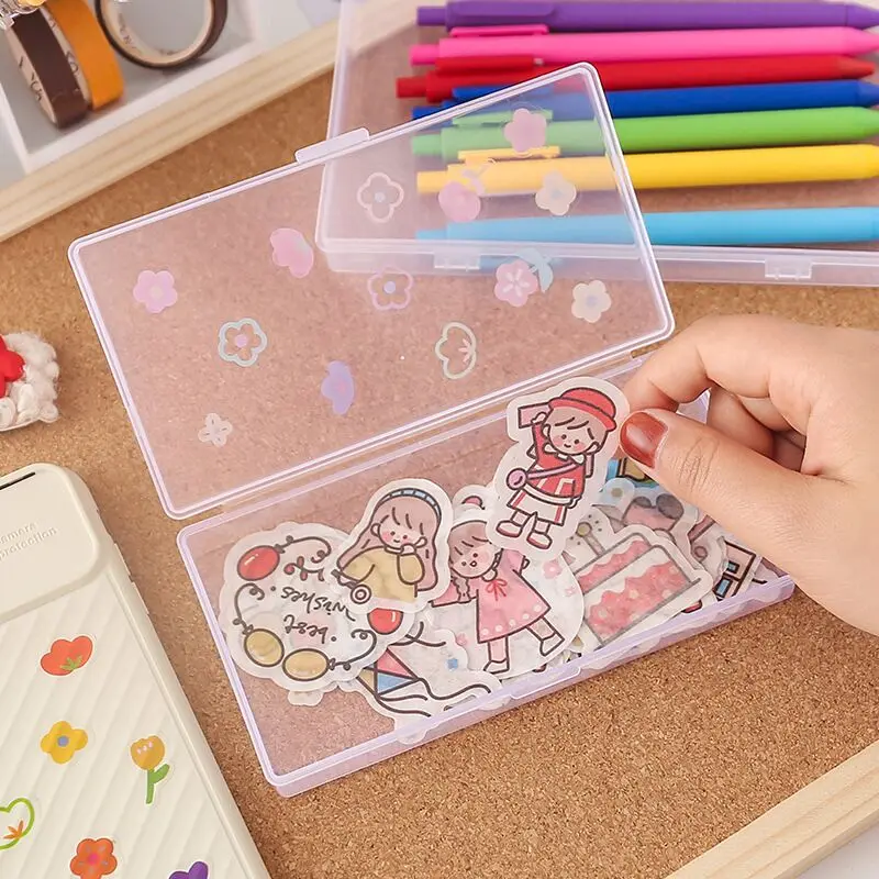 Transparent Desktop Organizer Pencil Box Photocards Storage Box Classification 2pcs/lot for School Office Stationery,pen holder,desktop storage box,stationery organizer,desktop storage shelf,stationery storage box,desktop storage kit,pen pencil case