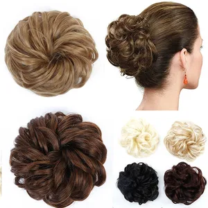 MUMUPI, волосы для наращивания, волнистые, кудрявые, грязные волосы, пучок для наращивания, пончики, шиньоны, волосы, парик, шиньон, головной убор - изображение