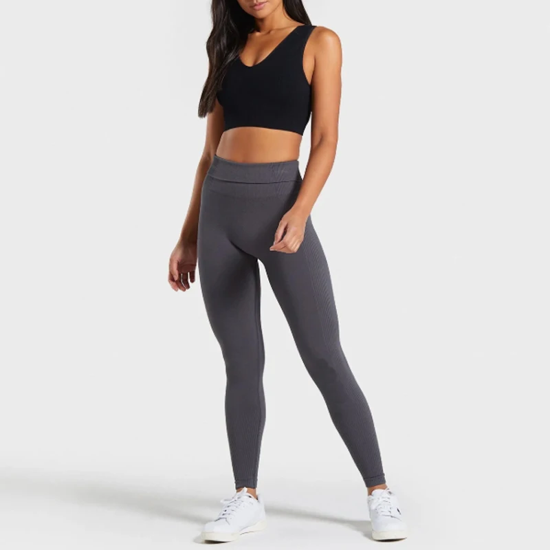 2 piece workout clothes for women gym set power down seamless leggings sport women fitness yoga set active wear gym clothing