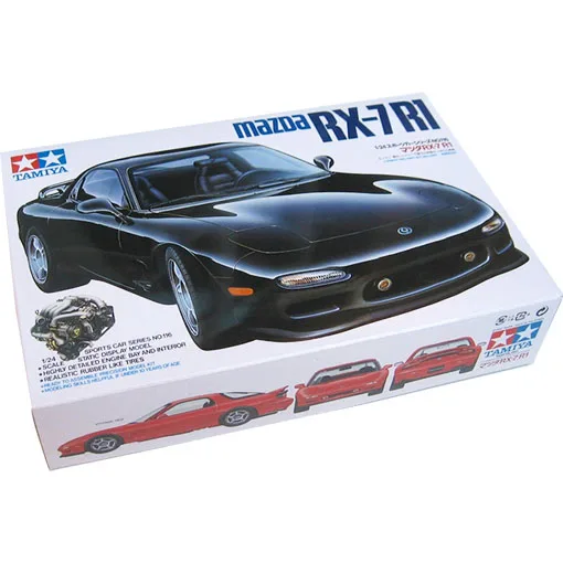Сборная модель автомобиля Mazda RX-7R1 с внутренней структурой двигателя 1/24 24116