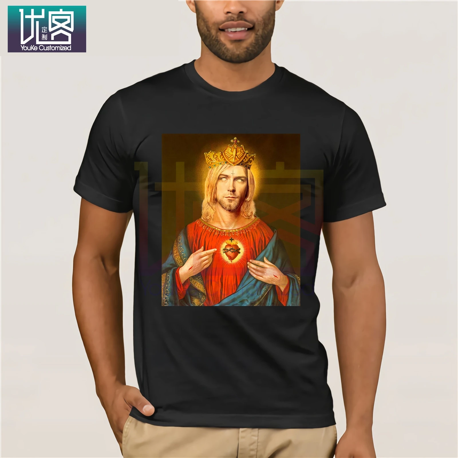 Nirvana Kurt Cobain Футболка мужская Harajuku Song Lyrics обрамленная печать рок-звуков летняя Lothes