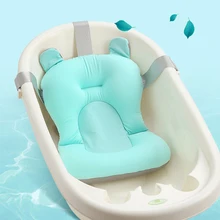 Baignoire pour bébé, bassine de bain pour nourrisson avec siège, support pour la sécurité du nouveau-né, oreiller souple et pliable