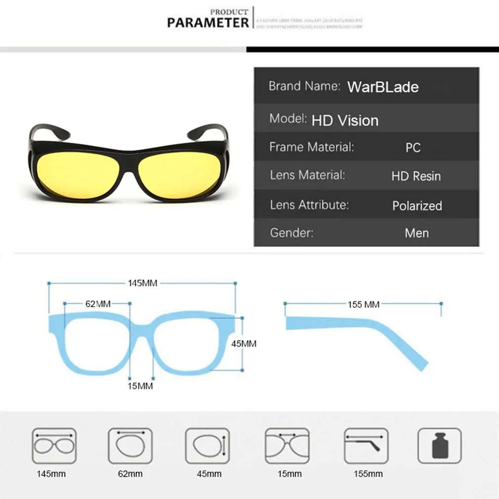 Высококачественные поляризованные очки Hd Vision Солнцезащитные очки Мужские близорукость ночного вождения солнцезащитные очки Набор очков для велоспорта