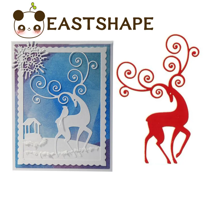 

Eastshape Reindeer Christmas Die Metal Cutting Dies Animals for Card Making DIY Scrapbooking Album Paper Embossing Craft Die Cut