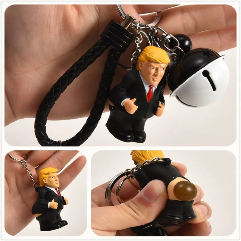Автомобильный Дональд Трамп кукла-брелок для ключей президент брелок-подвеска для сжимания Забавные игрушки корма с имитацией сумка кулон кукла антистресс
