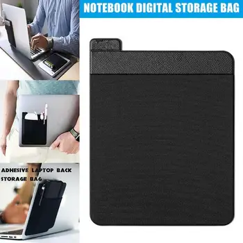 

1Pc Laptop Rear Storage Bag Self-adhesive Headset Mouse Storage Storage Portable Drive Hard Bag Digital Bag Multifunctional F9F2