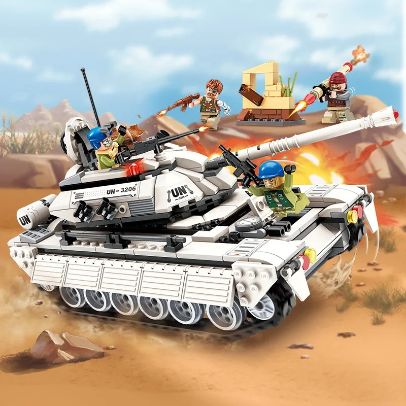 

ENLIGHTEN Building Blocks 3206 Tank Regiment Attack Thunder Mission Military Series DIY Assembled Educational Boy Toy