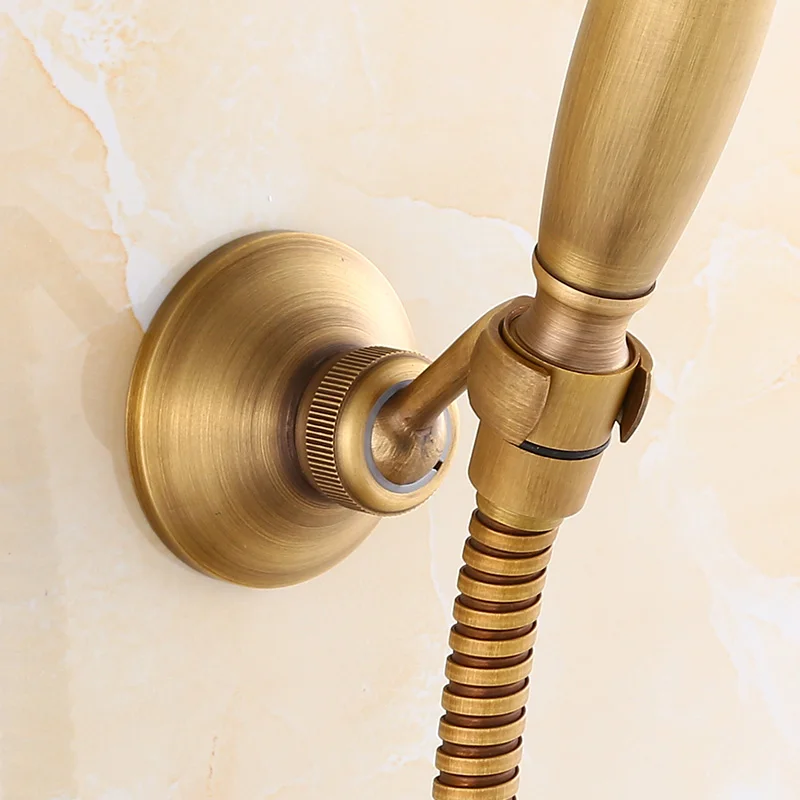 スクエア シャワー アーム 壁掛け ブラケット真ちゅうグースネック光沢のある クローム / ブラック 0 : シャワーヘッドブラケット真鍮ハンドヘルドシャワー