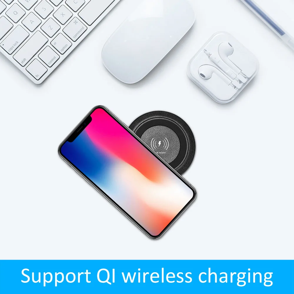  Wireless Charger Desktop Embedded With USB Port Powstro 3 In 1 Counter Desk Bedside Table Furniture