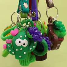 Креативный Брелок с подвеской кактус экологически чистый мягкий Silcone материал милый Менг да моделирование кактусов сумка кулон