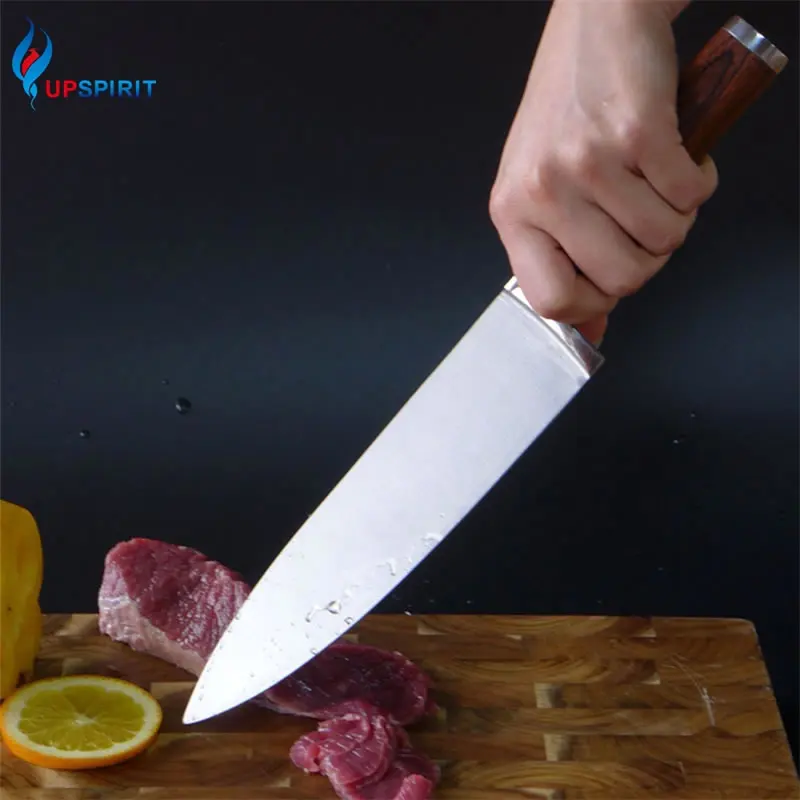

Upspirit 8" Slicing Knife Stainless Steel Sharp Salmon Fish Meat Cleaver Fruit Vegetable Slicer Sushi Cutter Chef Kitchen Knives