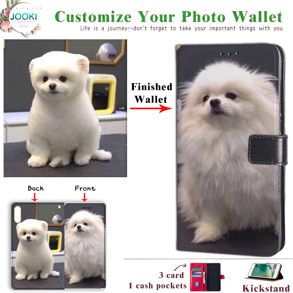 

JOOKI Personalized Photo Note 9 Leather Wallet Phone Case Cover For Samsung Galaxy Note9 wallet ladies with phone case