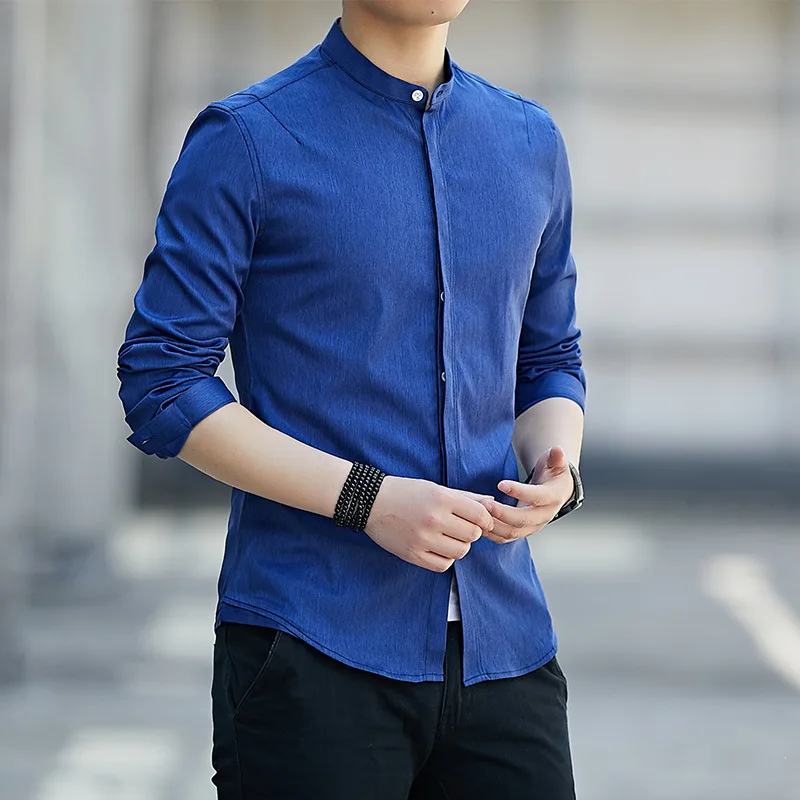 mens blue shirt