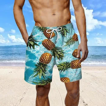 

Summer Fruit Print Men Shirt Turn-down Collar Short Sleeve Casual Beach Hawaiian Shirts Men Streetwear Vintage 2020 4XL