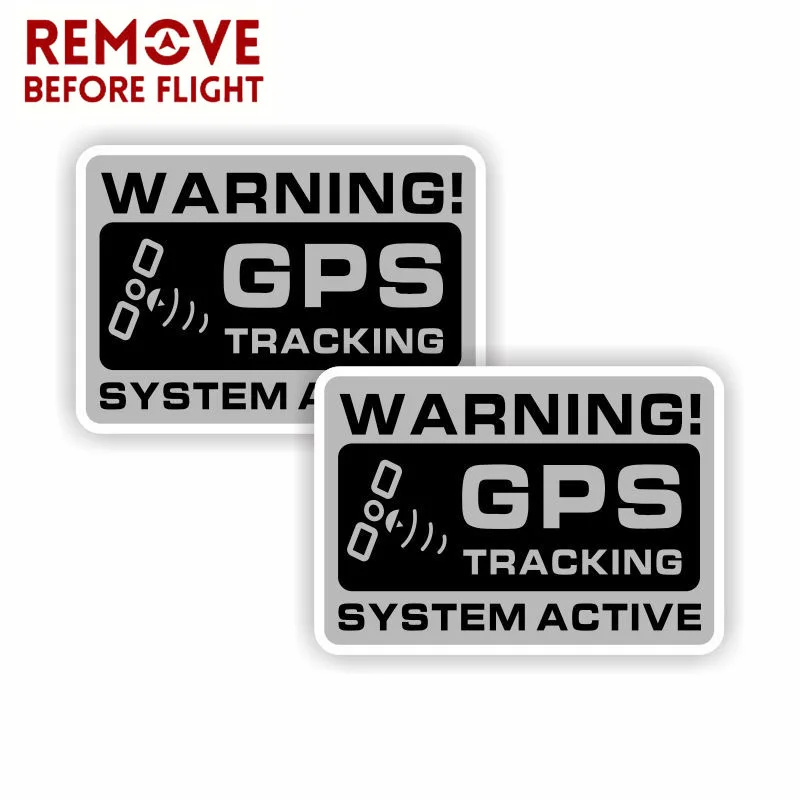 

1 Pair Mini GPS Vehicle Car Alarm Security Caution Warning Decal Sticker