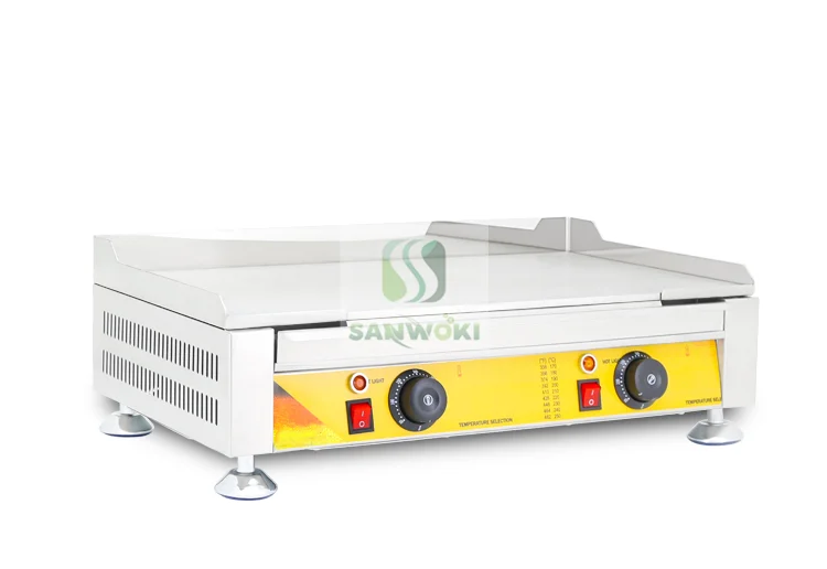 Electric Sizzling steak machine cast iron hot flat plate Grilled Squid machine Teppanyaki frying pan Hand cake maker machine 3