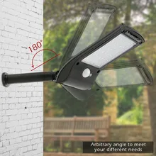 36 светодиодный настенный светильник на солнечной батарее, уличный водонепроницаемый светильник с датчиком движения PIR, садовые беспроводные настенные лампы для безопасности