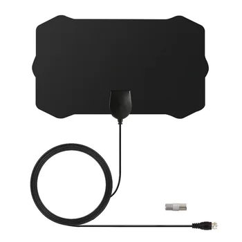 

Household Stick-on Easy Installation 50 Mile Range 1080P Digital HDTV VHF UHF Amplifier Indoor Reception TV Antenna Mini