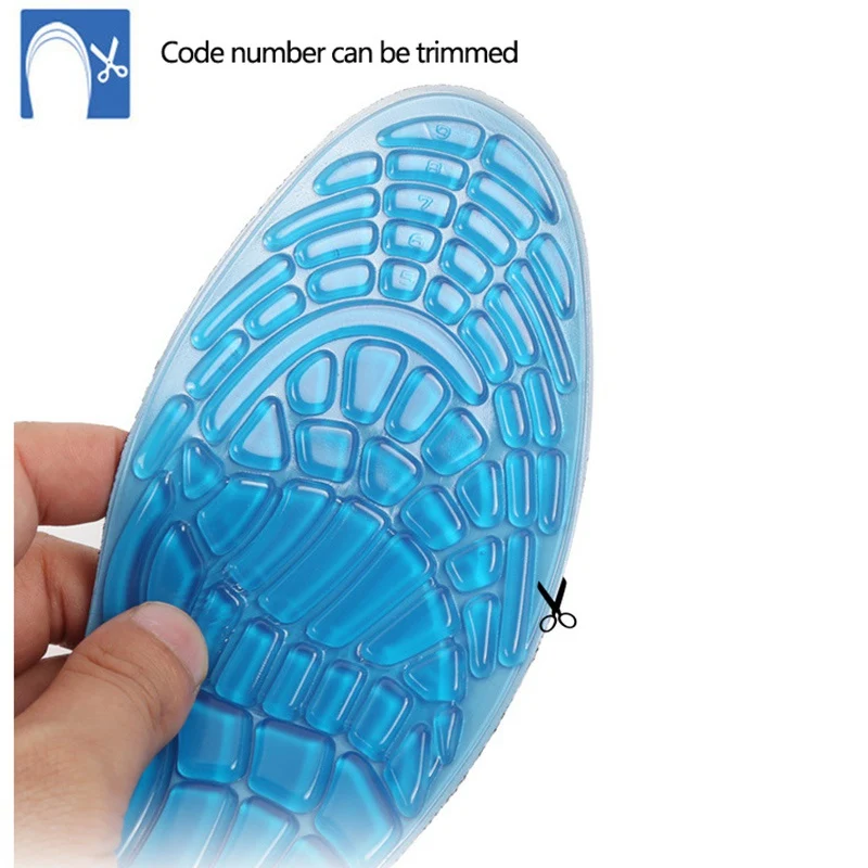 

High Quality Gel Insoles Foot Care Massaging Sport Shoe Pads Orthotic Arch Sport Shoe Pad Silicone Insoles 2019