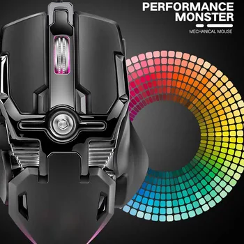 

V15 Mechanical 8-button Mouse Four-way Roller Ergonomics Games Mouse NK-Shopping