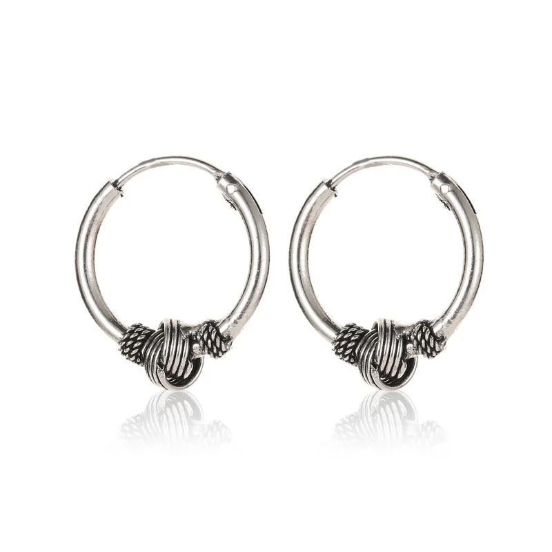 Винтажные серьги кольца Aros Twisted для женщин и мужчин Классические круглые пар