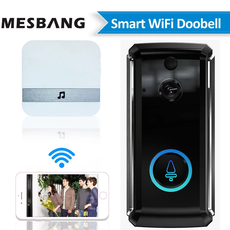 wifi видео дверной звонок беспроводной аккумулятор Видео дверной телефон внутренней связи с Wi-Fi дверная камера телефон дверной звонок с tf-картой