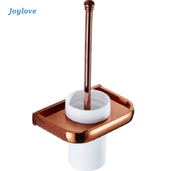 

JOYLOVE Rose Gold Brass Square Bathroom Hardware Sets Towel Rack Bath Toilet Paper Holder Toothbrush Holder Bathroom Accessories