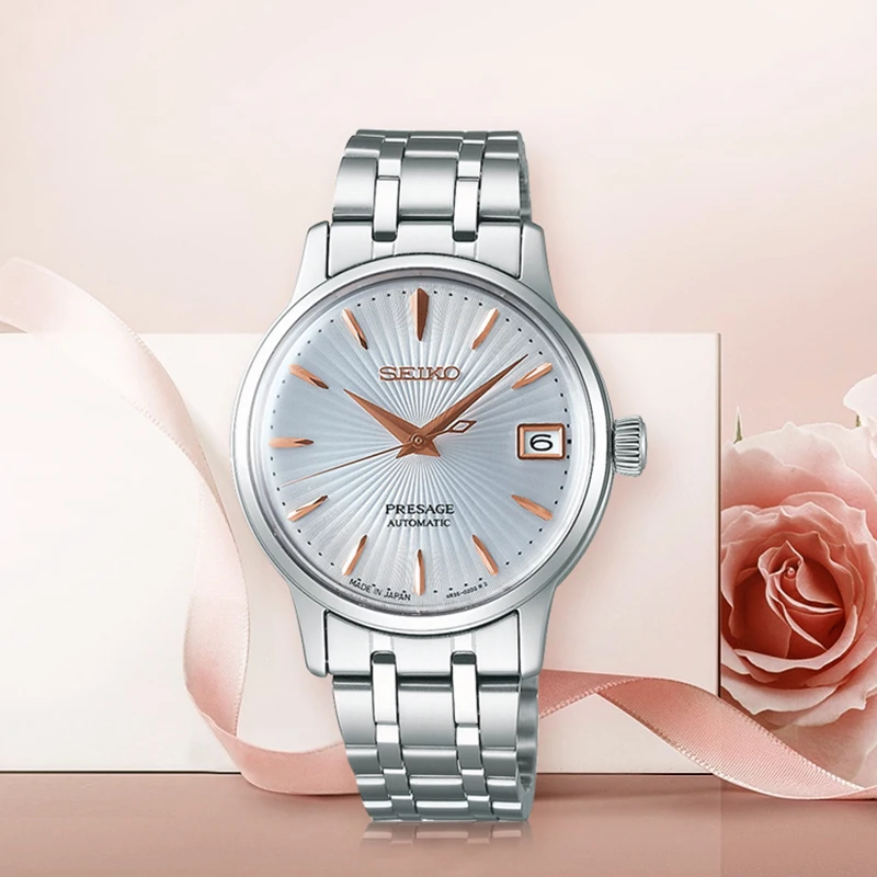 Женские наручные часы SEIKO модные водонепроницаемые автоматические механические