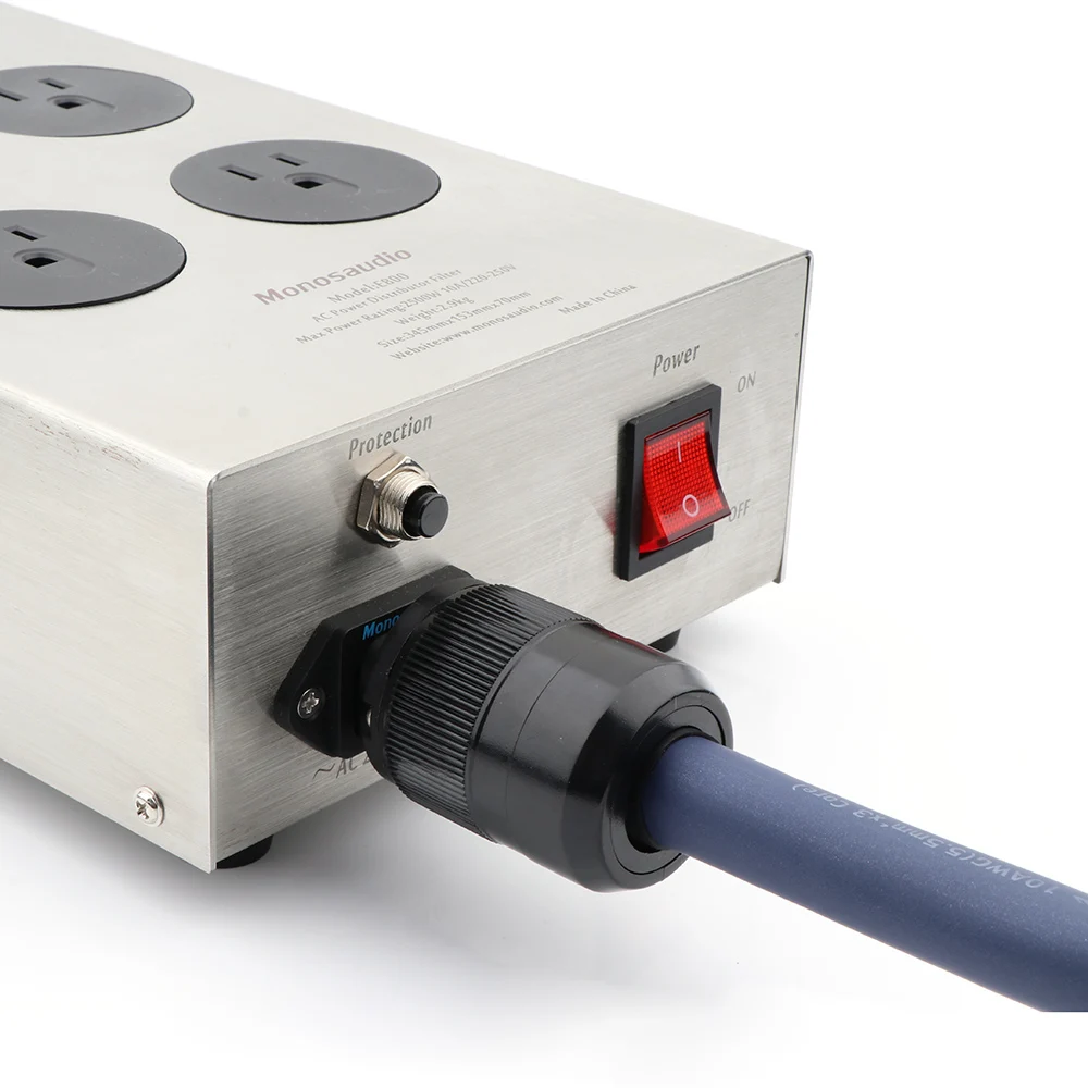 Monosaudio P902 5N OFC 5 квадратный шнур питания переменного тока кабель с позолоченным