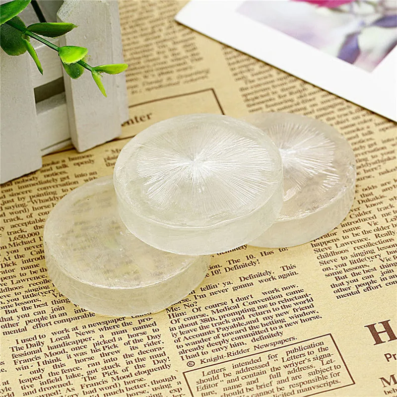 

New 1PC Crystal Soap Handmade Natural Active Enzyme Skin Moist Repair Intimate Body Skin Private Parts Beauty Whitening Soap