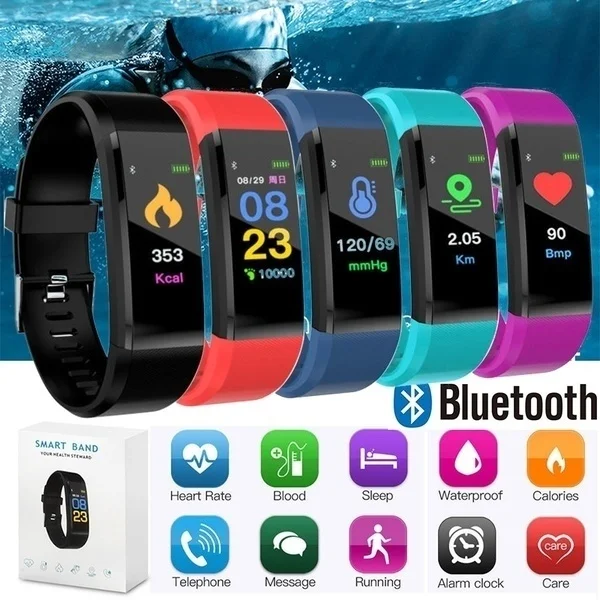 115plus Bluetooth спортивный смарт Браслет фитнес трекер портативный браслет на