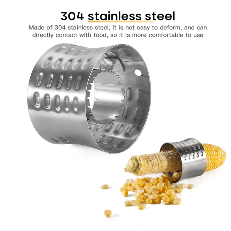 1pcs Home Corn Plane Peeler Cob Thresher Gadgets Manual Rotation Stainless Steel Corn Stripper Cutter Kitchen Tools Cocina