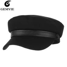Кепка GEMVIE с плоской подошвой в елочку Newsboy для женщин, кепка Baker Boy, шапка осень-зима, Кепка в стиле милитари, моряка, берет с козырьком, шляпа скрипка