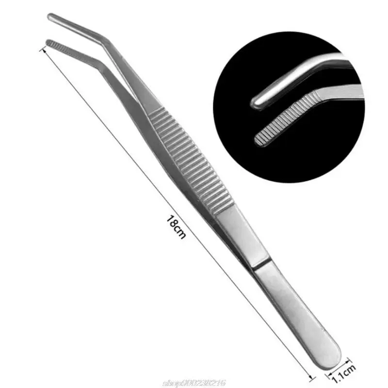 Stainless Steel Tweezer 12.5/14/16/18 cm Tweezers Non-Slip Straight Tweezers & Angled Professional AG30 21 Dropship