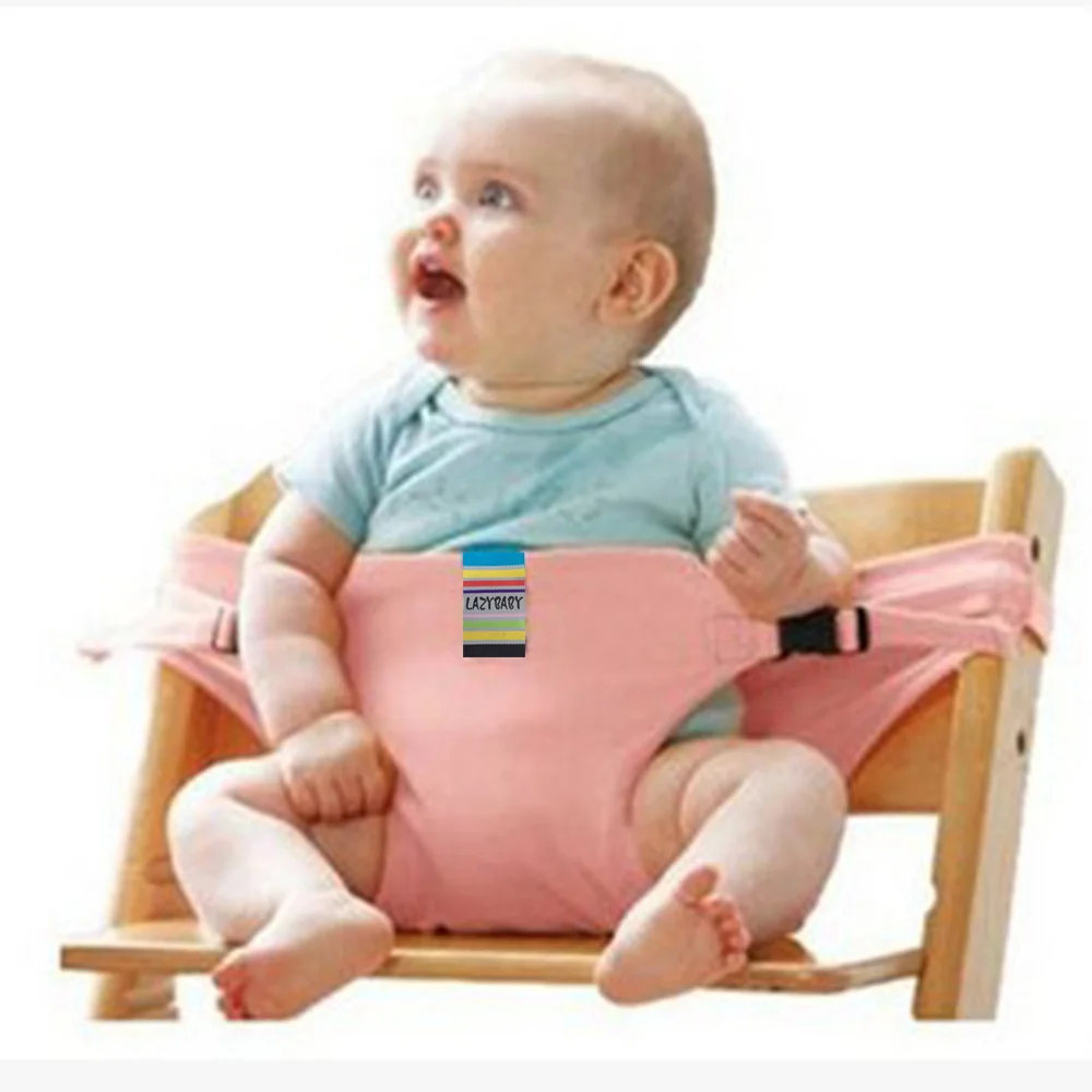 Baby Portable Seat Kids Chair Travel Foldable Washable Infant Dining High Dinning Cover Seat Safety Belt Auxiliary Random Color