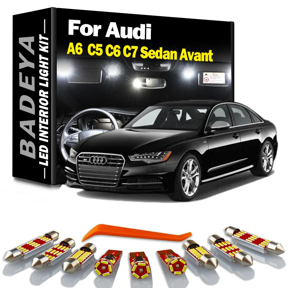 BADEYA Canbus For Audi A6 S6 RS6 C5 C6 C7 4B 4F 4G Quattro Sedan Avant LED Interior Lights Map Dome Trunk Lamp Kit No Error Bulb |