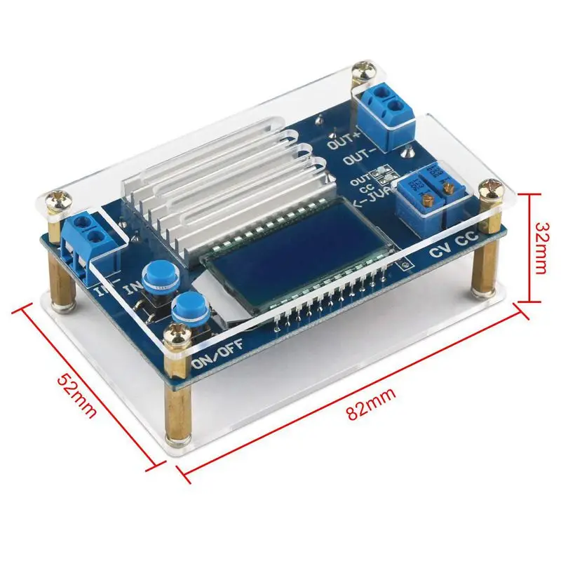 AAAE Top-DC 0-32 В 12A Постоянное Напряжение Ток ЖК-дисплей цифровой Напряжение Ток дисплей Регулируемый понижающий модуль питания