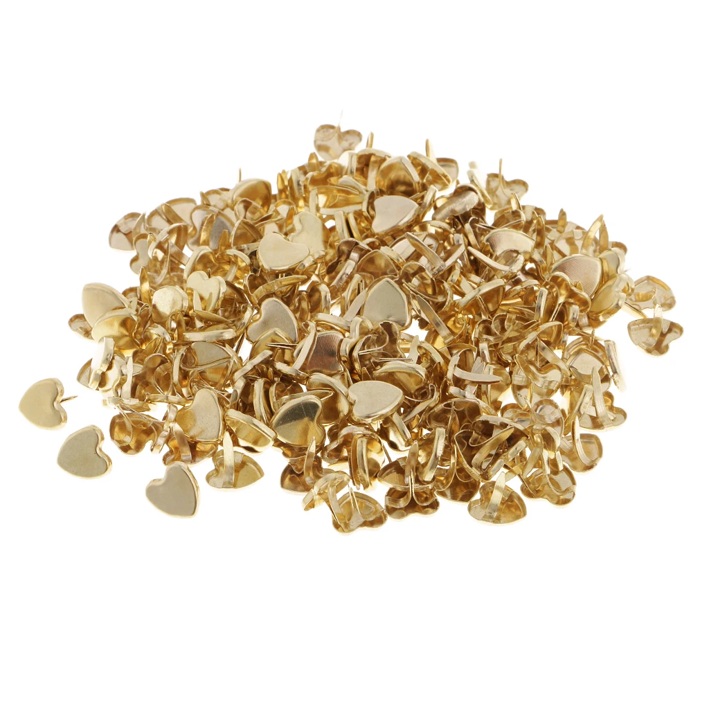 Healifty 200 St/ücke Mini Brads Metall Stern Brad Papierverschluss f/ür Scrapbooking Handwerk DIY Papier 14Mm Gold