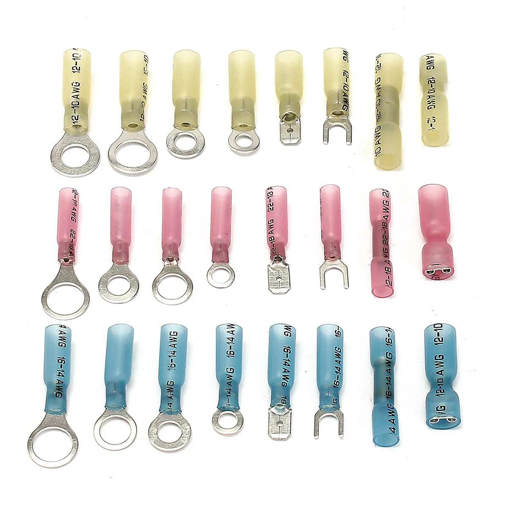 250 шт. термоусадочный провод соединитель водостойкий муфта для припоя набор