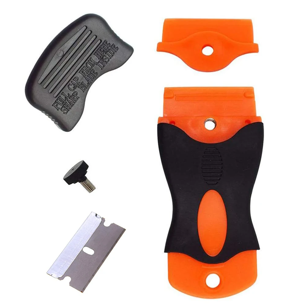 Plastic Razor Blades Scraper Car Window Glass Vinyl Decal Tint Removal Label Adhesive Installation Cleaning Tool