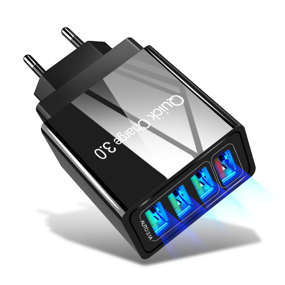 Suhach USB зарядное устройство Quick Charge 3,0 Быстрая зарядка QC3.0 Мульти USB зарядное устройство для samsung S10 Plus Xiaomi дорожное настенное зарядное устройство для телефона