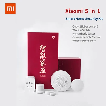 

Xiaomi Mijia Smart Home Kits 5 in 1 Security Kit Multimode Gateway Door Window Sensor Human Body Wireless Switch ZigBee Socket