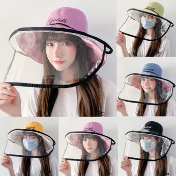 

50^Adult Anti-spitting Protective Hat Dustproof Cover Fisherman Cap Hat Travel UV Protect hat Anti-saliva Face Cover Cap