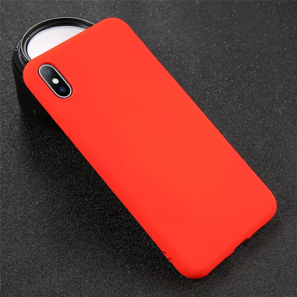 Силиконовый однотонный чехол для iPhone XS 11 Pro MAX XR X XS Max Candy, чехол для телефона s для iPhone 11 7 6 6S 8 Plus, мягкий чехол