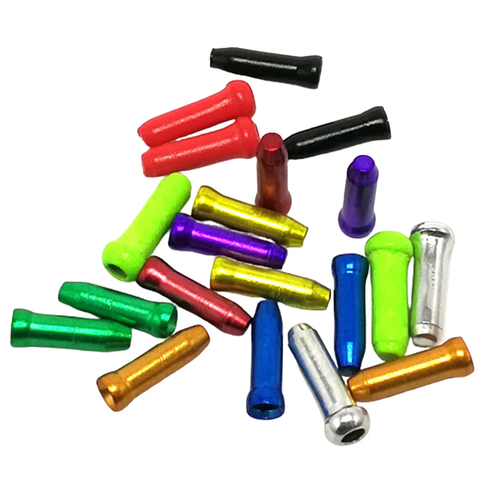 25 Embouts De Câble De Frein/vélo Par Couleur - Bleu, Noir, Rouge, Or, Anodisés Taiwan