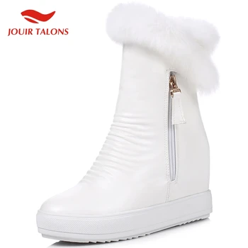 

JOUIR TALONS Dropship Hot Sale Increasing Heels Mid Calf Boots Woman Shoes Zip Up Platform Autumn Winter Boots Women Shoes