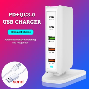 

PD30W fast charging QC3.0 quick charge type c smart usb charger universal for mobile phone Samsung s10 iphone X 7 Xiaomi adapter