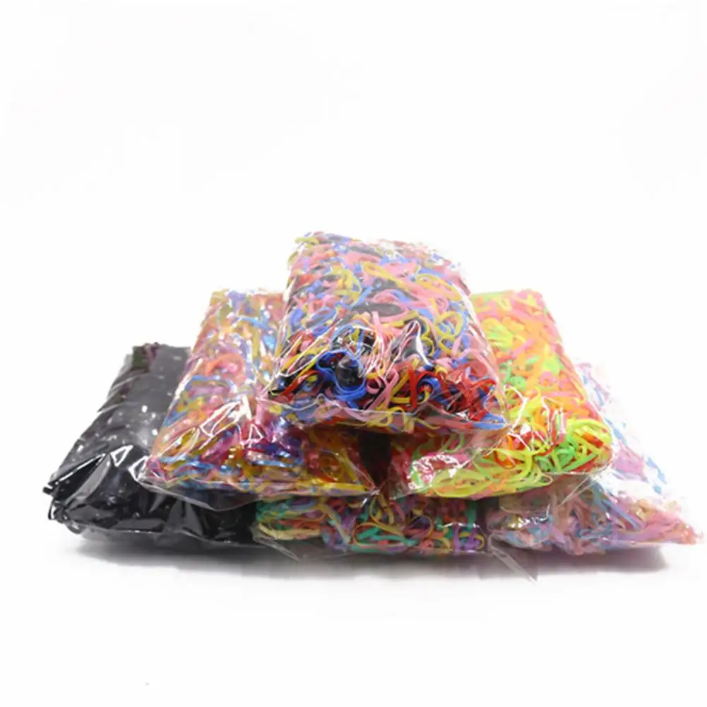 2000 шт. разноцветные резинки для волос из ТПУ маленьких девочек эластичные |