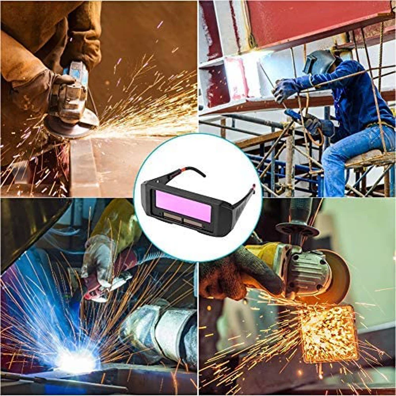 welding rod types Solar Auto Darkening Welding Helmets Automatic Light Change Auto Darkening Anti-eyes Shied Goggle Glasses for Eyes Glasses fibre metal welding helmet